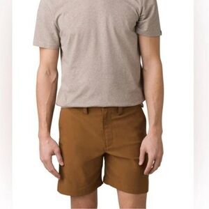Prana Men's Tan Flat Front Shorts
